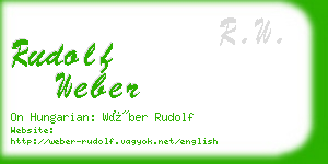 rudolf weber business card